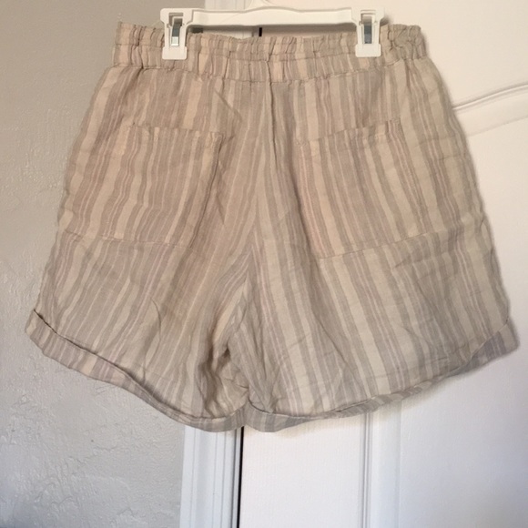 •Anthropologie Striped Beachy Linen Shorts• - Picture 3 of 6